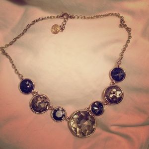 Gold jewel statement necklace